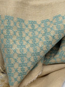 BEIGE LINEN SHAWL BEEHIVE