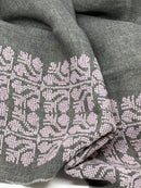 GREY LINEN SHAWL ANTIQUE VIOLET SINEAD