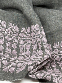 GREY LINEN SHAWL ANTIQUE VIOLET SINEAD