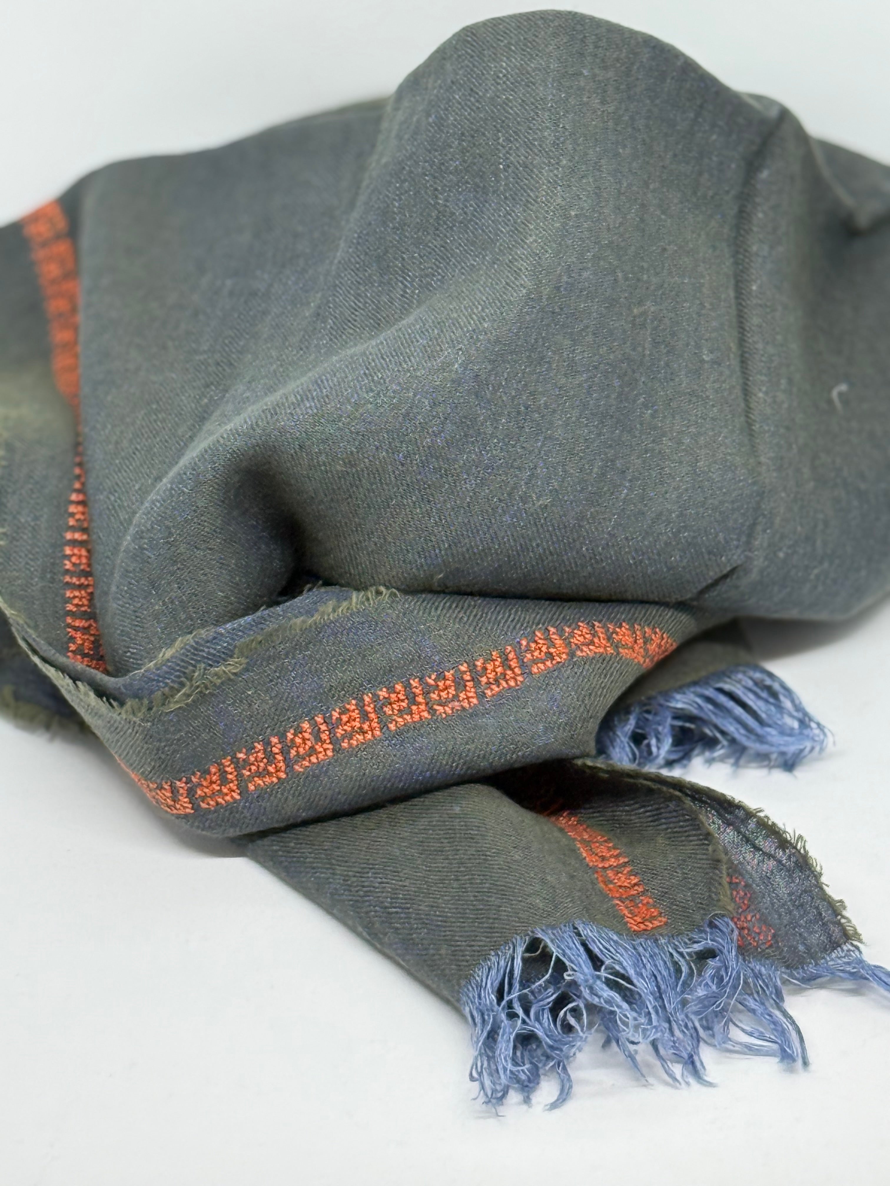 KHAKI LINEN SHAWL ROSE