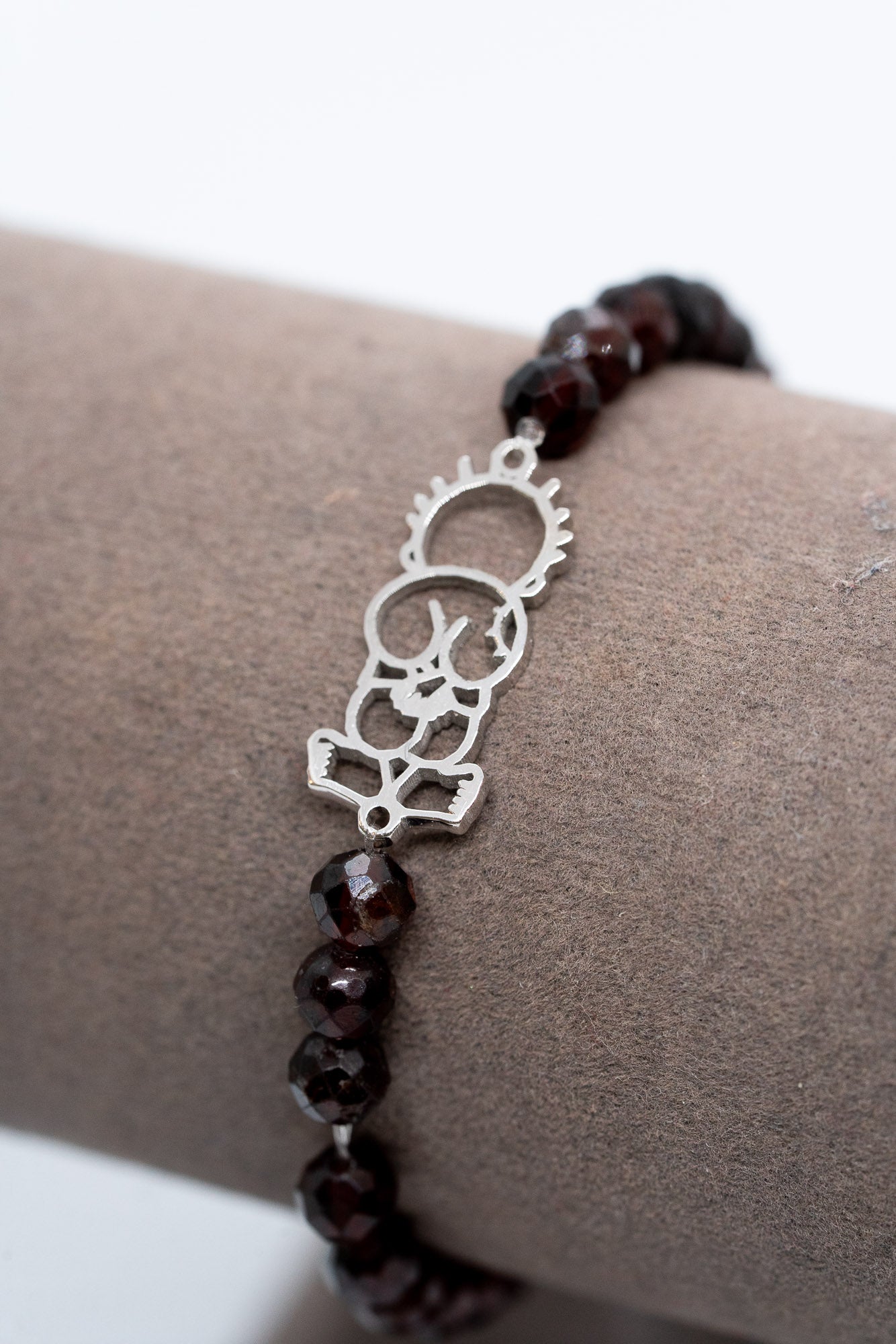 Handala Silver Bracelet - Stone