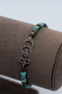 Handala Silver Bracelet - Stone