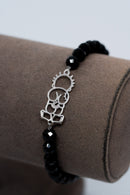 Handala Silver Bracelet - Stone