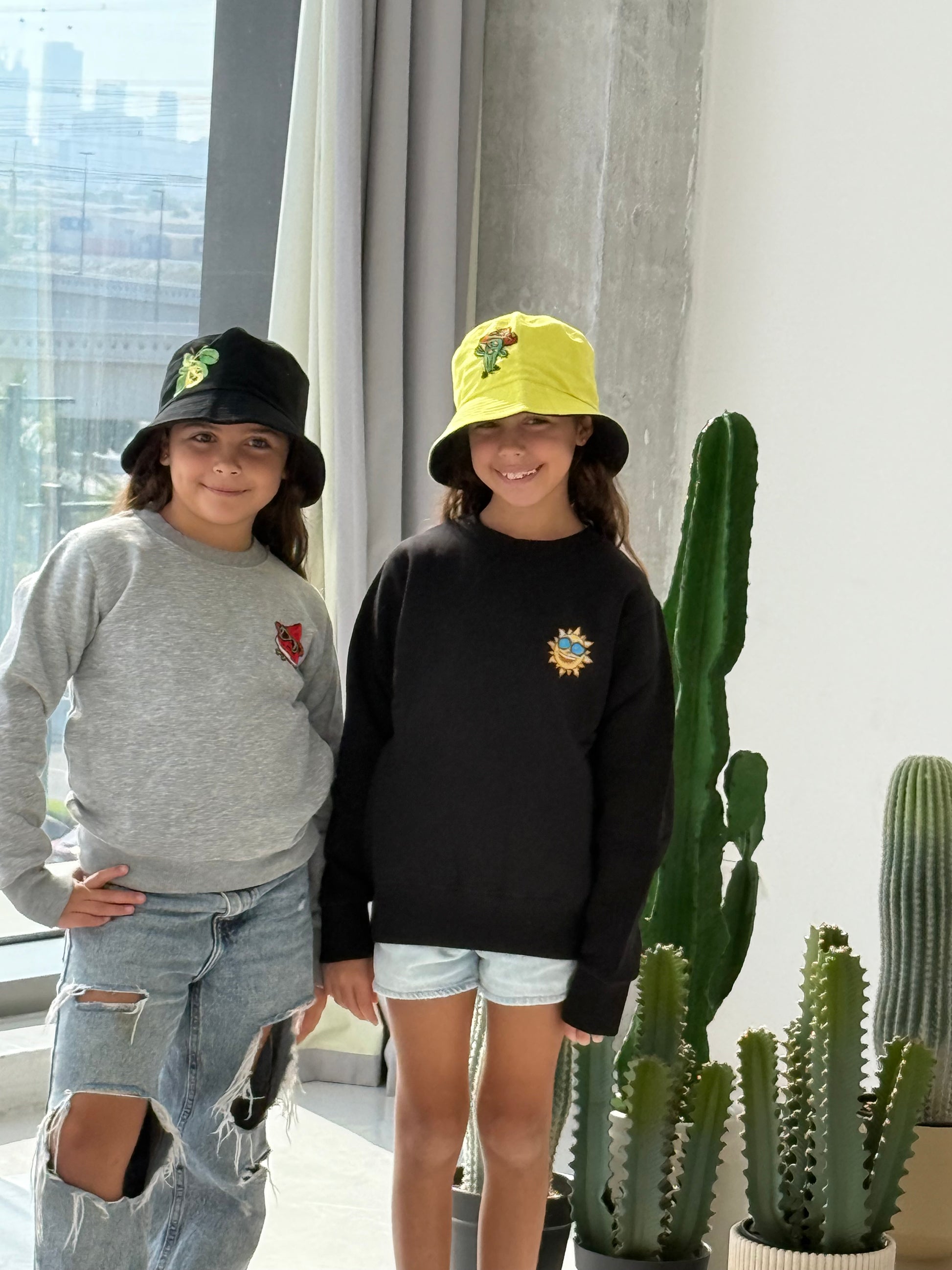 Kids Hand Embroidered Sweatshirt - Blue