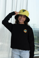 Kids Hand Embroidered Sweatshirt - Anthracite