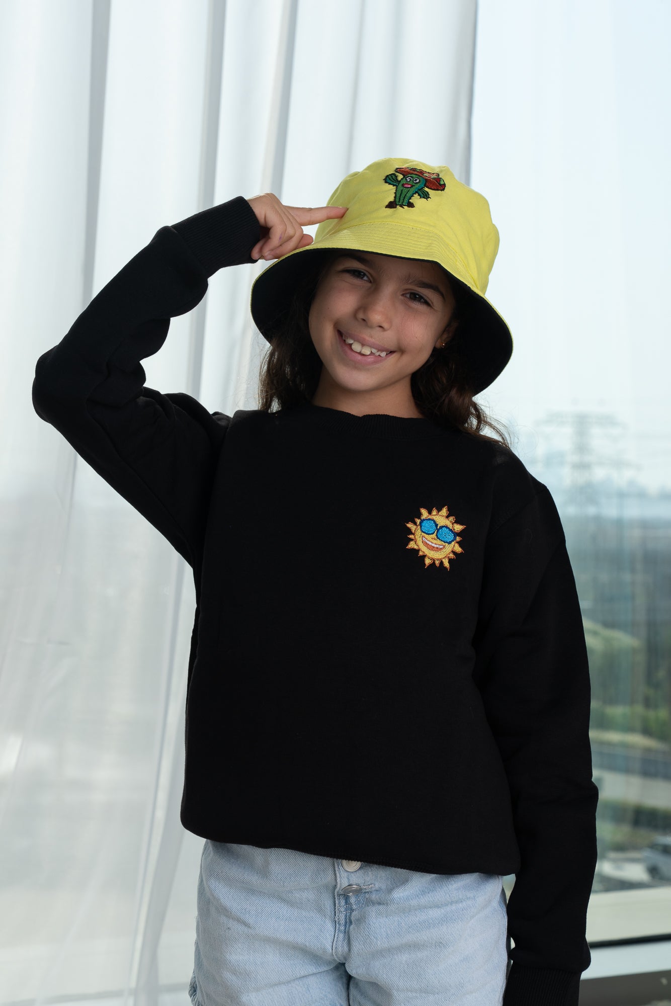 Kids Hand Embroidered Sweatshirt - Blue