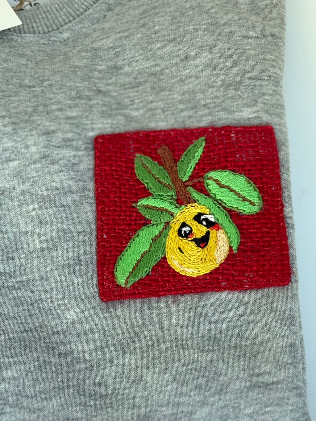 Kids Hand Embroidered Sweatshirt - Grey