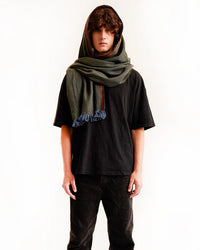 KHAKI LINEN SHAWL ROSE