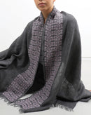 GREY LINEN SHAWL ANTIQUE VIOLET SINEAD