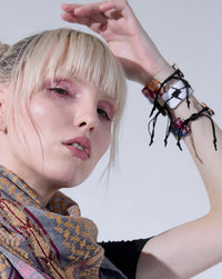 Keffiyeh Embroidered Bracelet - Set of 2