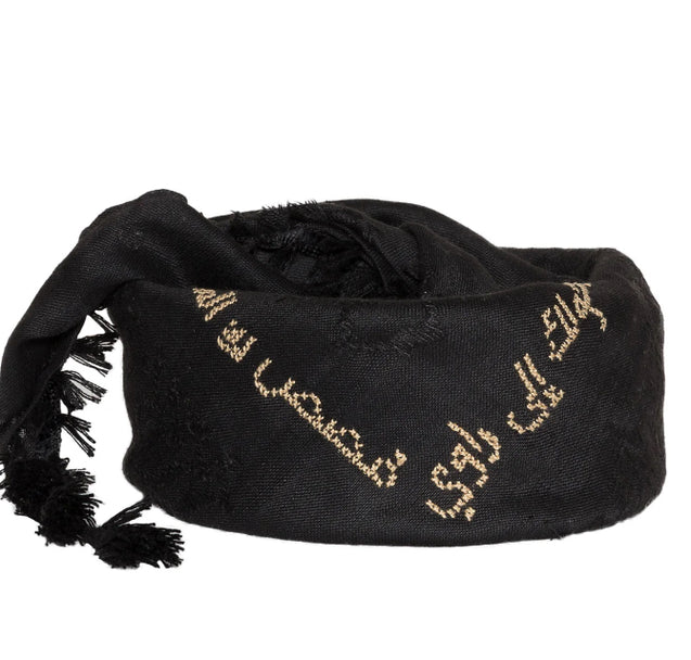 COTTON KEFFIYEH - BLACK IBN BATTUTA - SPECIAL EDITION