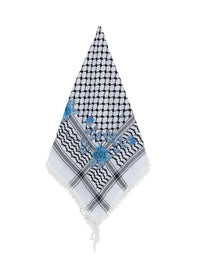 KEFFIYEH - BLACK & WHITE ROSE