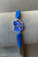 Poppy Flower Silver Bracelet