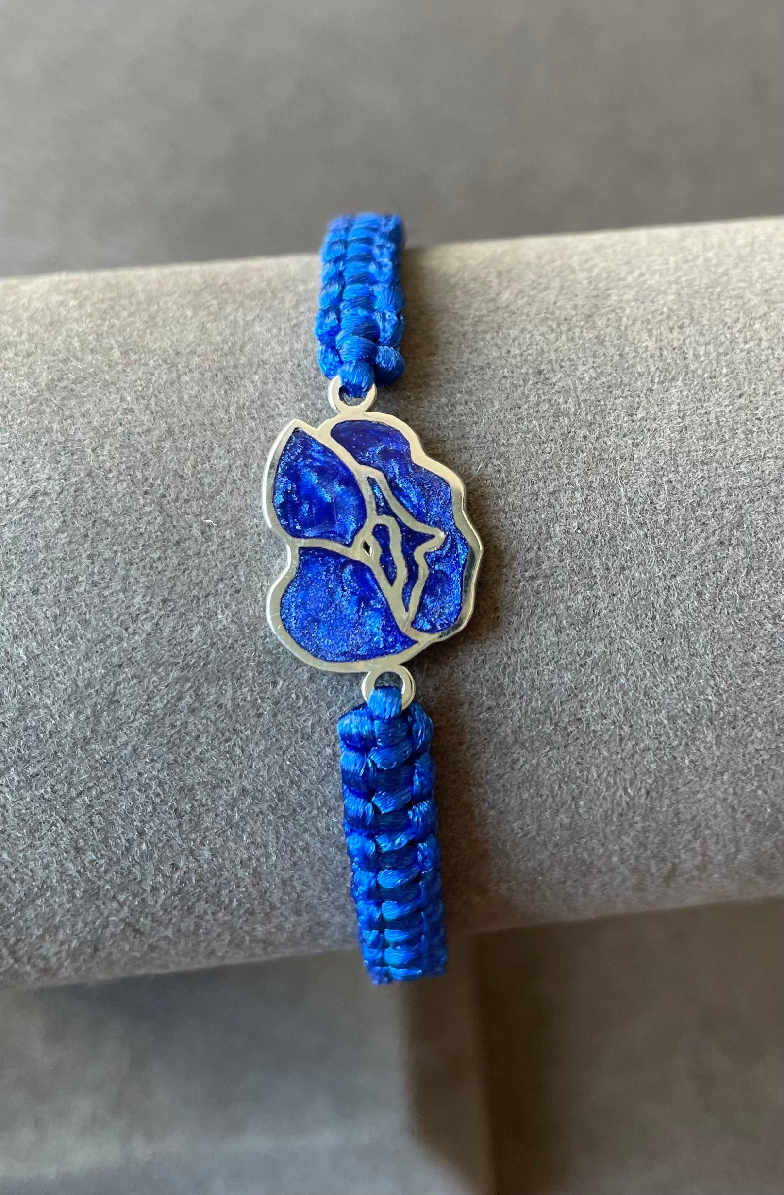 Poppy Flower Silver Bracelet