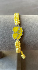 Poppy Flower Silver Bracelet