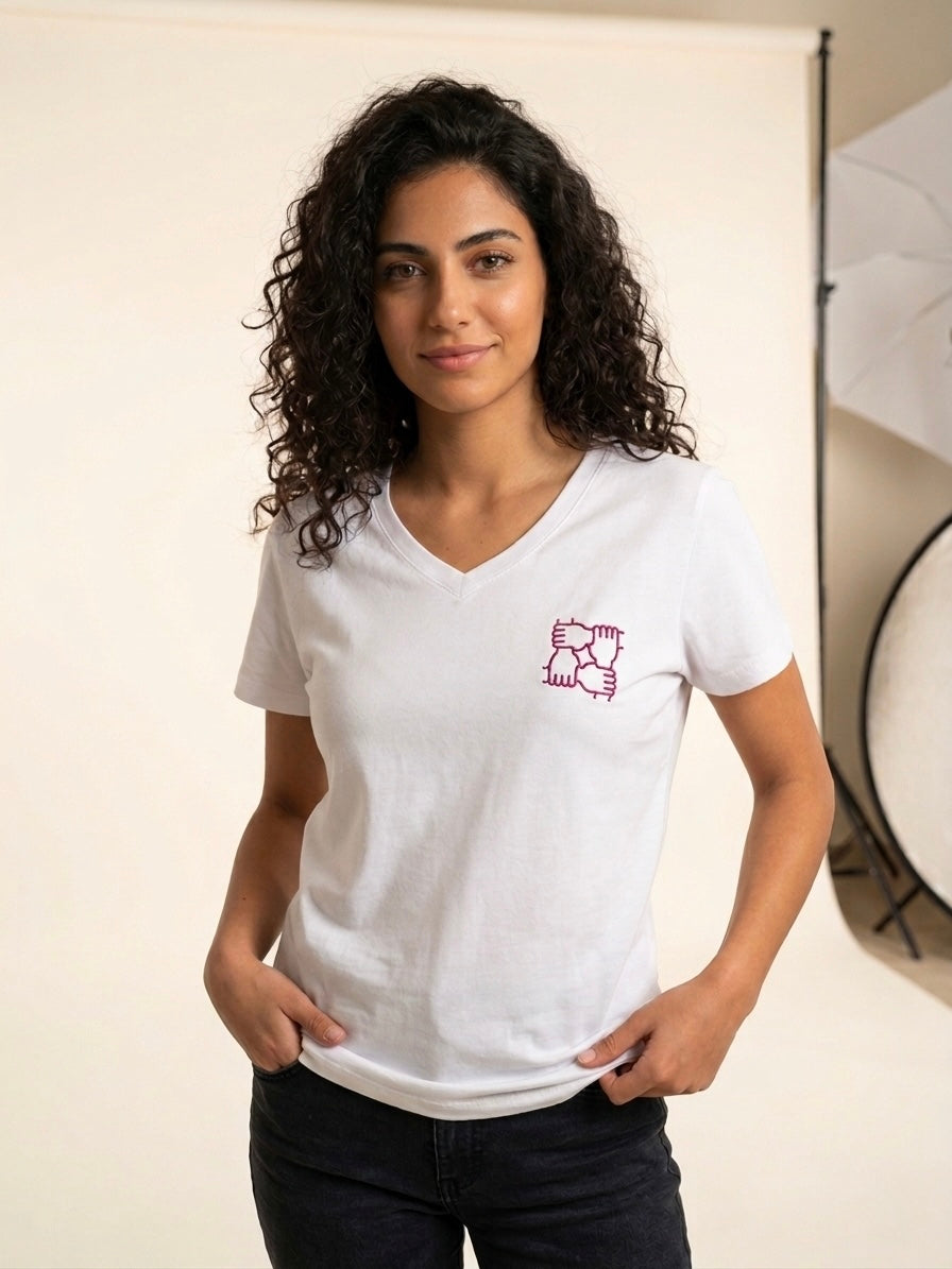 T-SHIRT - PEACE FOR ALL - V-Neck