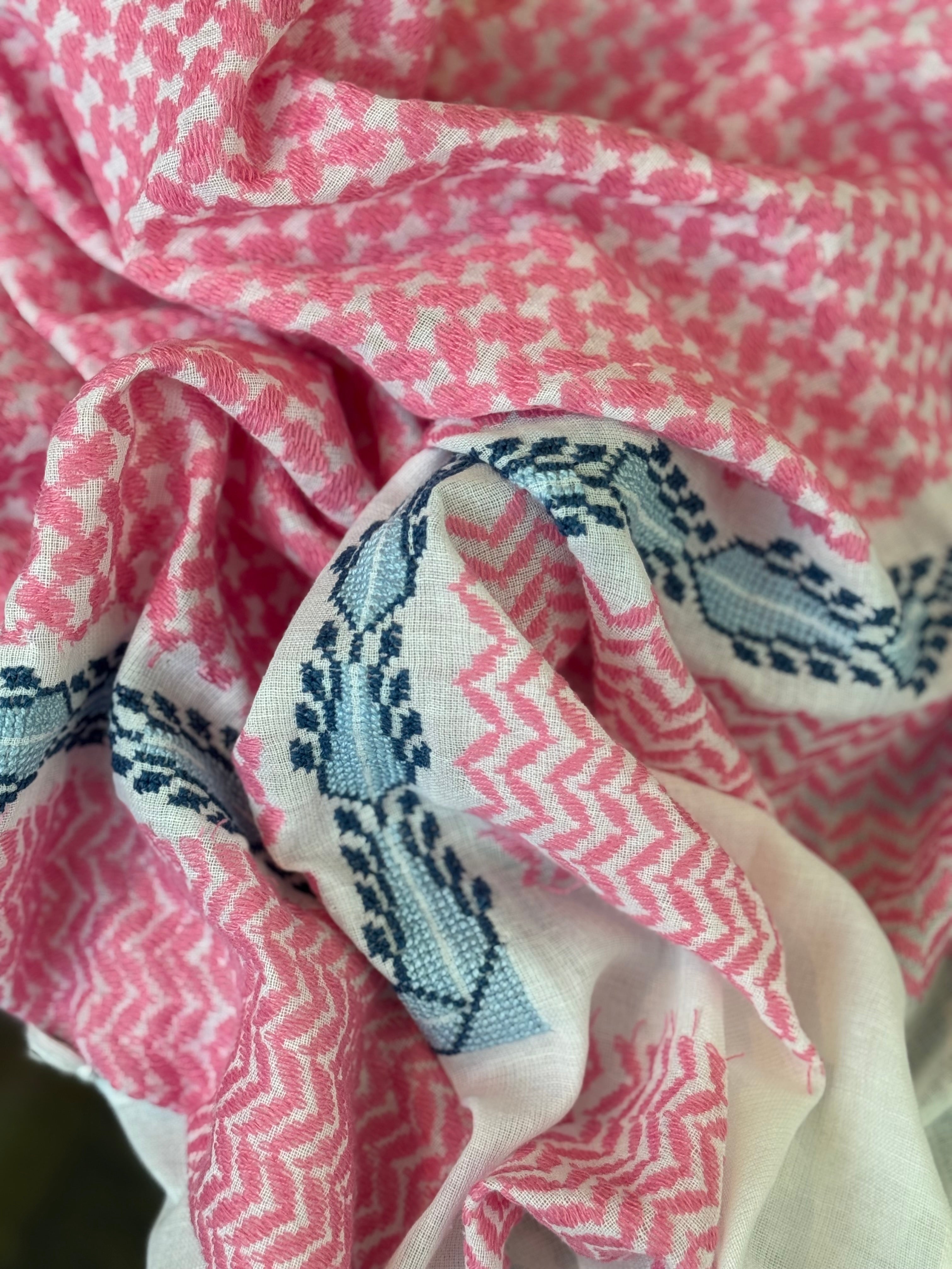 COTTON KEFFIYEH - PINK